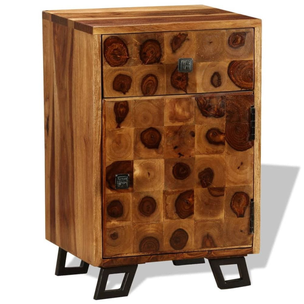 Petromila vidaXL Nočný stolík zo sheeshamového dreva, 37x30x54 cm